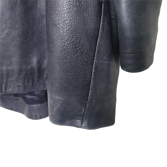 *SOLD* Brandini le collezioni Men's Black Leather Coat Size Large - Picture 5 of 11